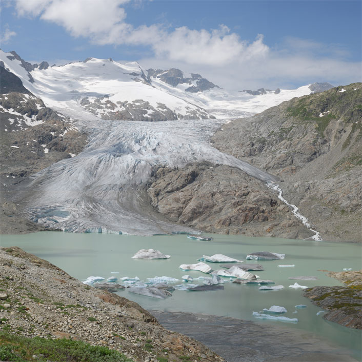 Les sommets les plus hauts &amp; le glacier principal